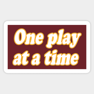 One play at a time Sticker